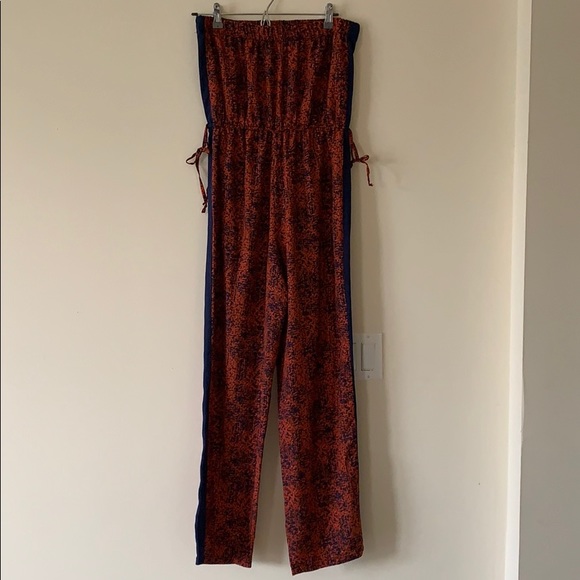 Navy and Orange One Piece Jumpsuit or Romper - Picture 3 of 6